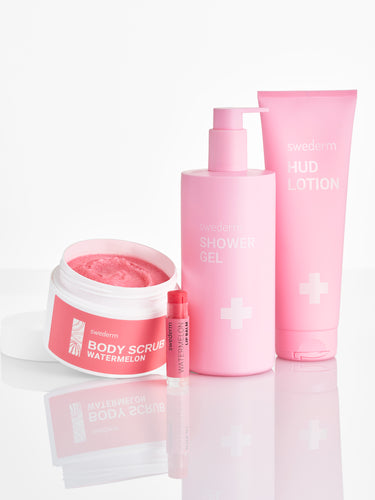 ZESTAW NA LATO – BODY SCRUB WATERMELON + WATERMELON LIP BALM + SHOWER GEL + HUDLOTION 250 ML ZESTAW NA LATO – BODY SCRUB WATERMELON + WATERMELON LIP BALM + SHOWER GEL + HUDLOTION 250 ML