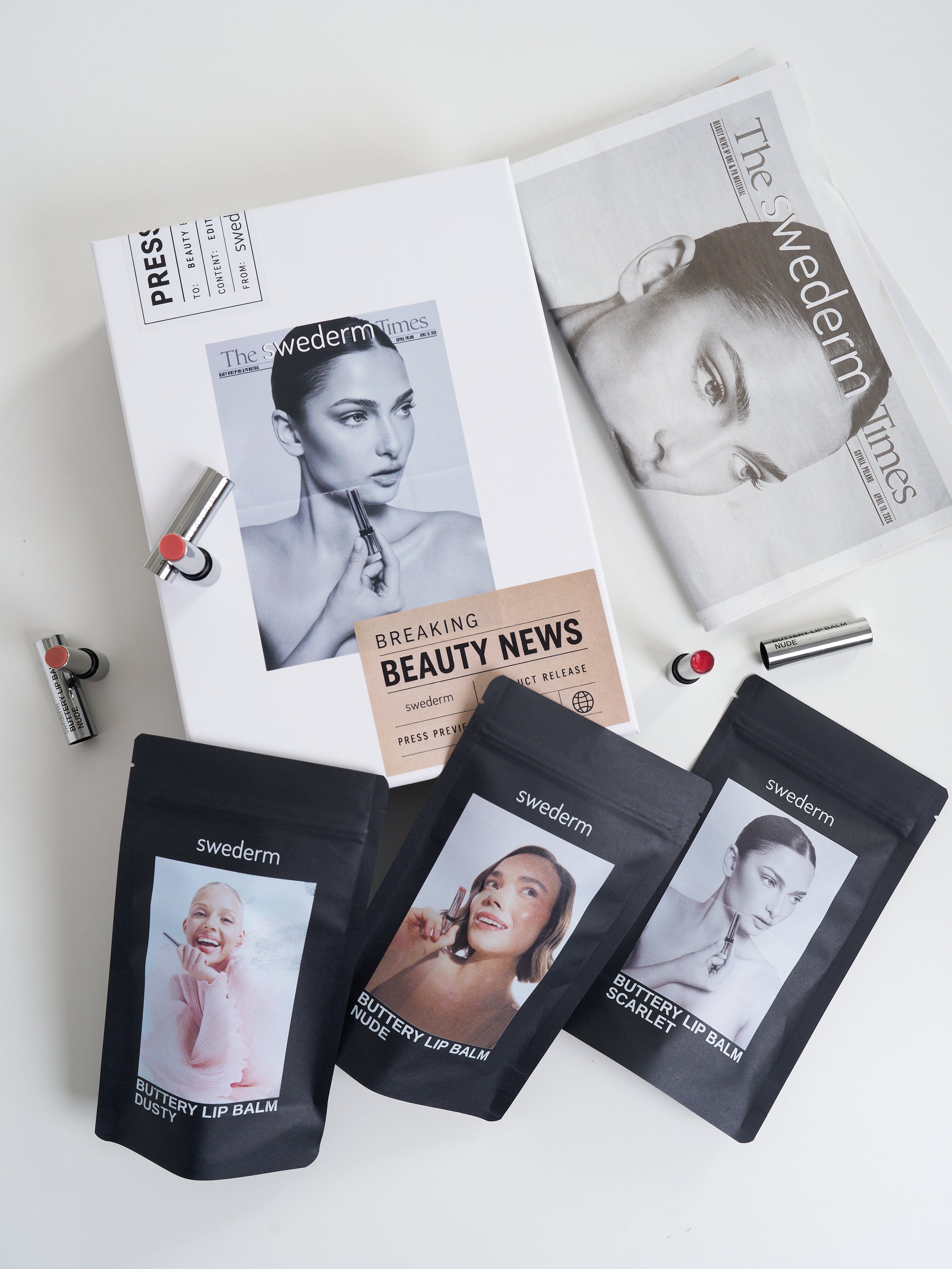 Box prezentowy BUTTERY LIP BALM SCARLET+NUDE+DUSTY