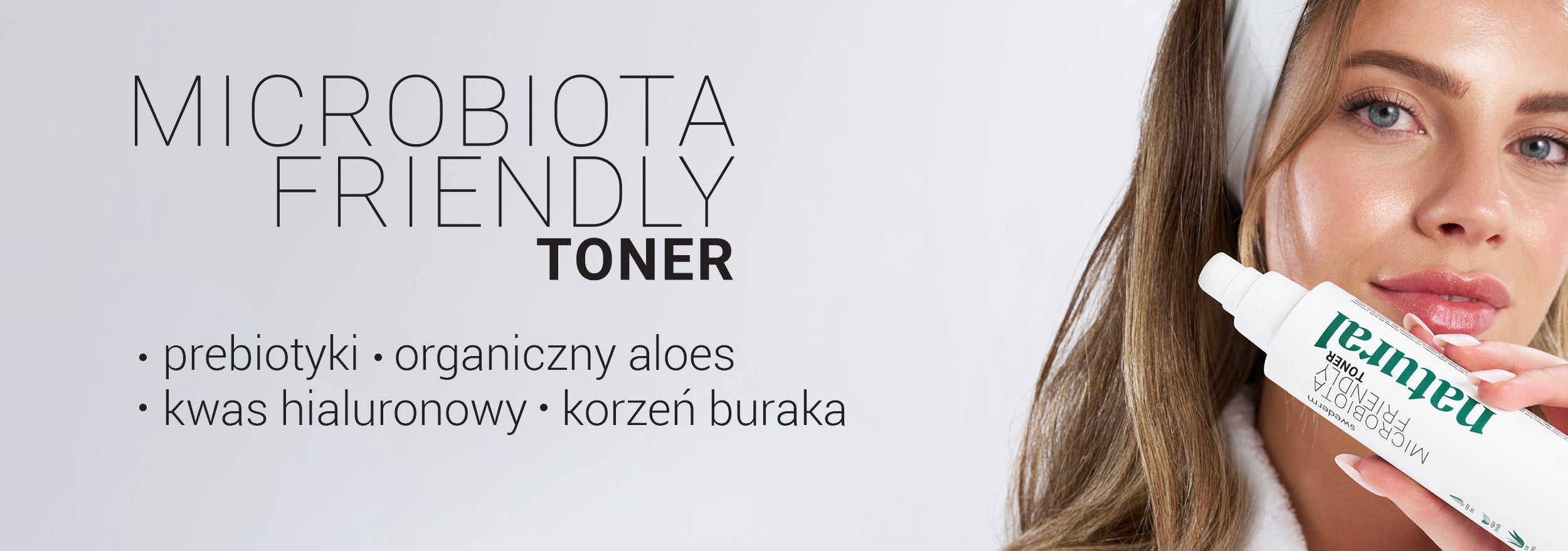 MICROBIOTA FRIENDLY TONER - TONIK DO TWARZY:  prebiotyki, organiczny aloes, kwas hialuronowy, korzeń buraka