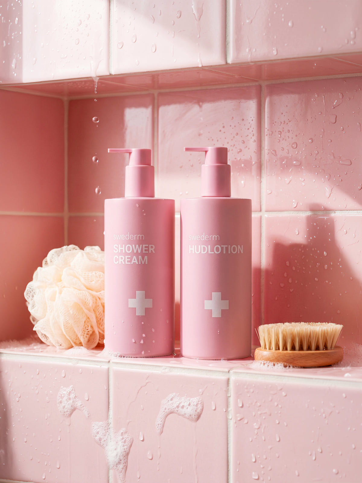swederm.pl Nawilżający duet do pielęgnacji skóry - krem pod prysznic i balsam do ciała - Shower Cream + Hudlotion (zestaw) — Składniki i ocena