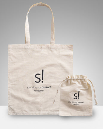 Zestaw bawełniana torba + woreczek