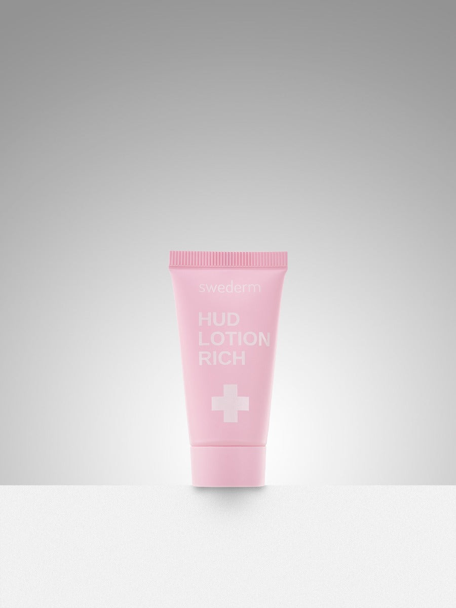 swederm.pl Regenerujący balsam do ciała o bogatej formule z masłem shea, witaminą E i olejami - Hudlotion Rich 15 ml — Składniki i ocena